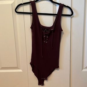 Maroon bodysuit